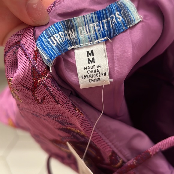 NWT Urban Outfitters Purple Floral Strappy back Mini Dress Size Small. - Picture 6 of 6